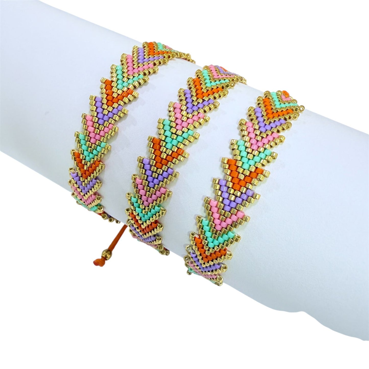 Pulsera Chevron orange