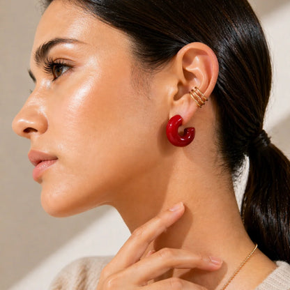 Aretes Bloomy Red