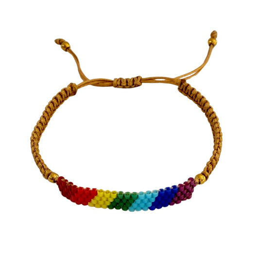 Pulsera tejida 7 chakras