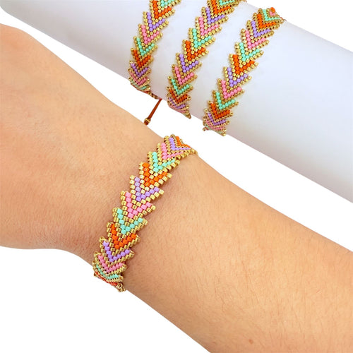 Pulsera Chevron orange