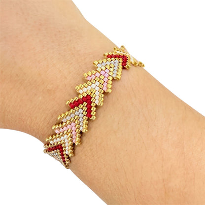 Pulsera Chevron Red