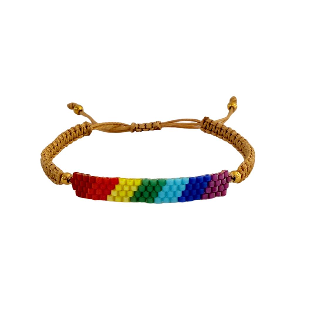 Pulsera tejida 7 chakras